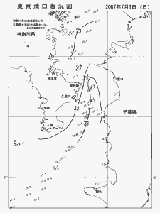 東京湾口海況図(2007/07/01)