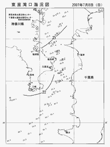 東京湾口海況図(2007/07/08)