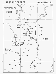 東京湾口海況図(2007/07/09)
