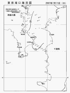 東京湾口海況図(2007/07/11)