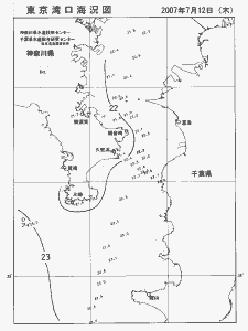 東京湾口海況図(2007/07/12)
