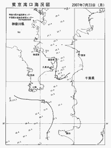 東京湾口海況図(2007/07/23)