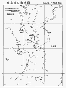 東京湾口海況図(2007/07/24)