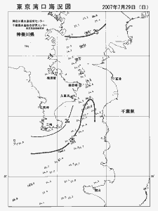 東京湾口海況図(2007/07/29)