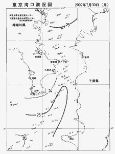 東京湾口海況図(2007/07/30)