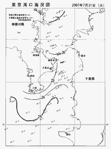 東京湾口海況図(2007/07/31)