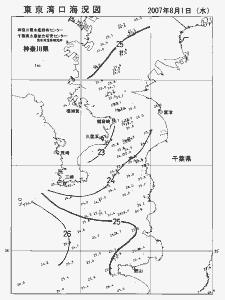 東京湾口海況図(2007/08/01)