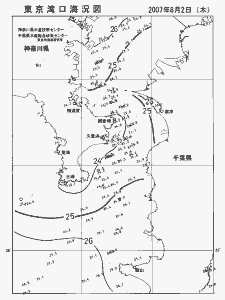 東京湾口海況図(2007/08/02)