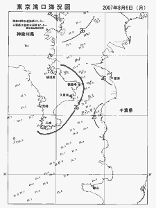 東京湾口海況図(2007/08/06)
