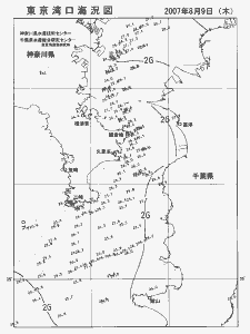 東京湾口海況図(2007/08/09)