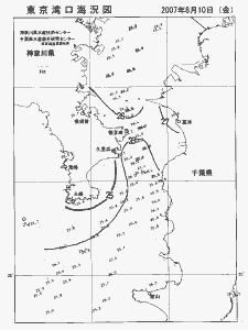 東京湾口海況図(2007/08/10)