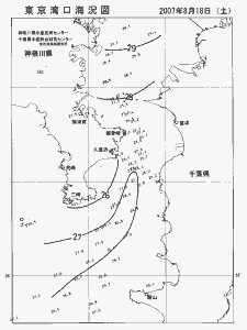 東京湾口海況図(2007/08/18)
