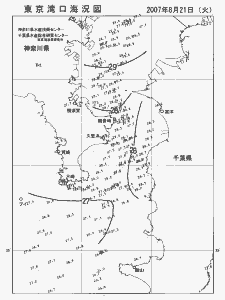 東京湾口海況図(2007/08/21)