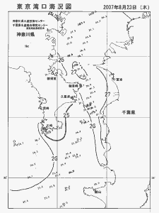 東京湾口海況図(2007/08/23)