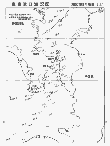 東京湾口海況図(2007/08/25)