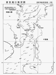 東京湾口海況図(2007/08/30)