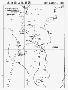 東京湾口海況図(2007/08/31)