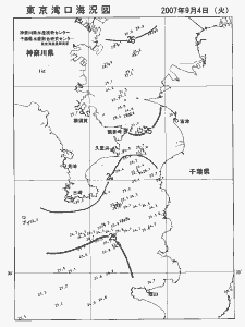 東京湾口海況図(2007/09/04)