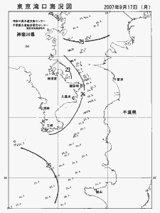 東京湾口海況図(2007/09/17)