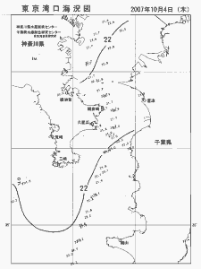 東京湾口海況図(2007/10/04)