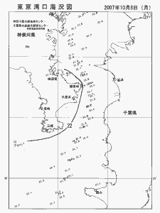東京湾口海況図(2007/10/08)