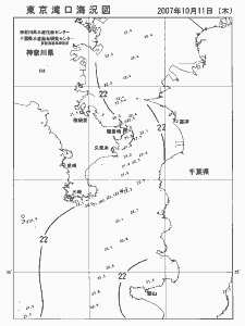 東京湾口海況図(2007/10/11)