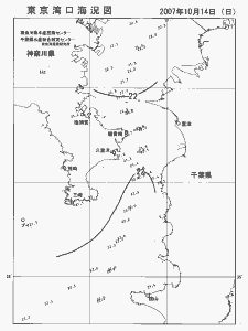 東京湾口海況図(2007/10/14)