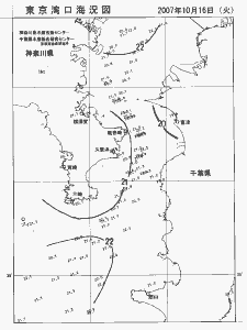 東京湾口海況図(2007/10/16)