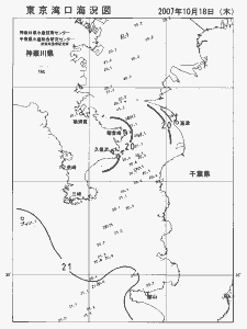 東京湾口海況図(2007/10/18)