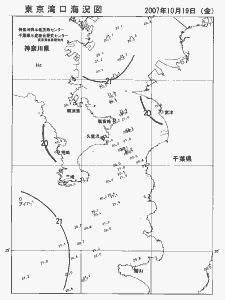 東京湾口海況図(2007/10/19)