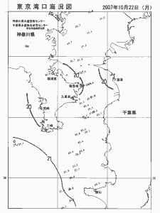 東京湾口海況図(2007/10/22)