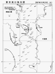 東京湾口海況図(2007/10/23)