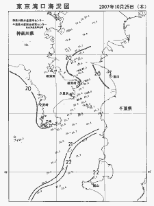 東京湾口海況図(2007/10/25)