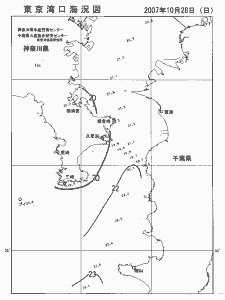 東京湾口海況図(2007/10/28)