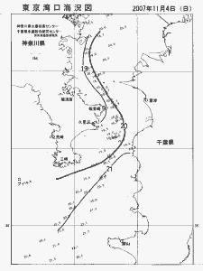 東京湾口海況図(2007/11/04)