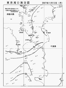 東京湾口海況図(2007/11/12)