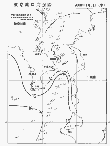 東京湾口海況図(2008/01/03)