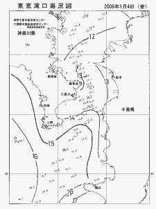 東京湾口海況図(2008/01/04)
