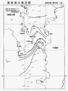 東京湾口海況図(2008/01/09)