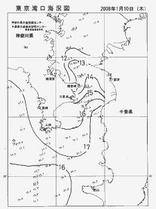 東京湾口海況図(2008/01/10)