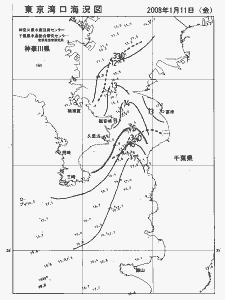 東京湾口海況図(2008/01/11)