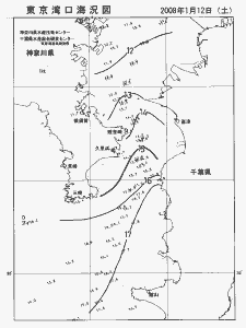 東京湾口海況図(2008/01/12)