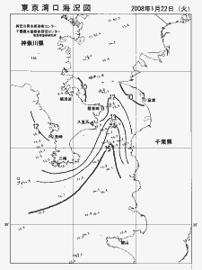 東京湾口海況図(2008/01/22)