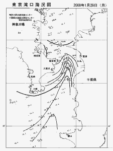 東京湾口海況図(2008/01/28)