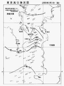 東京湾口海況図(2008/02/01)