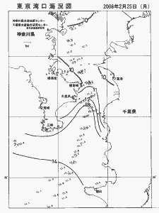 東京湾口海況図(2008/02/25)