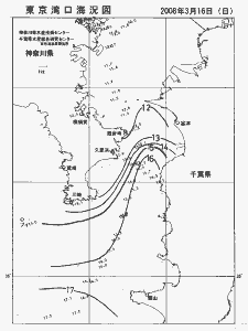 東京湾口海況図(2008/03/16)