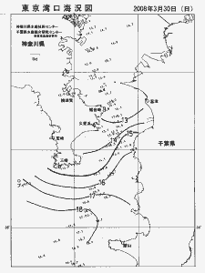 東京湾口海況図(2008/03/30)