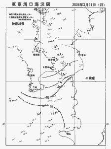 東京湾口海況図(2008/03/31)