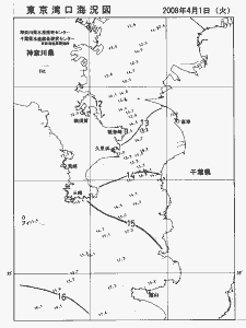 東京湾口海況図(2008/04/01)